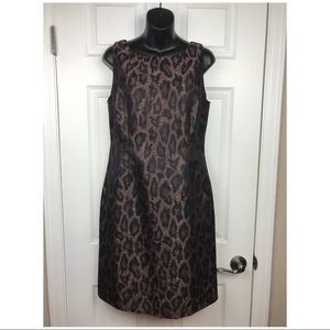 Ann Taylor Metallic Leopard Sheath Dress